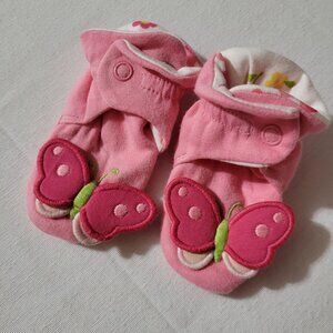 Gymboree Brand New Baby Butterfly 3-6 month Used Slipper shoes. Located A20